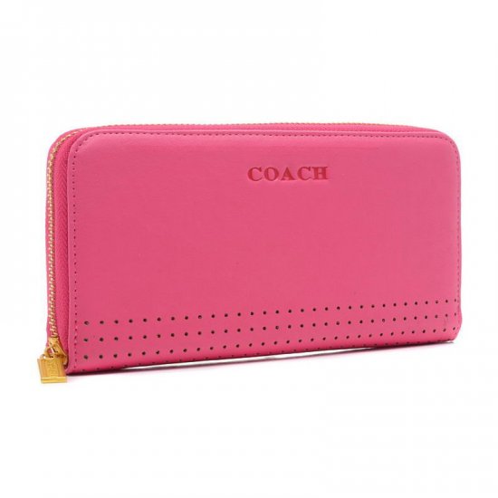 Coach Madison Perforated Large Pink Wallets BVZ | Women